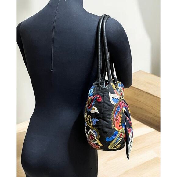 Y2K Mary Frances Hand Beaded Embroidered Boho Shoulder Bag - Picture 8 of 10